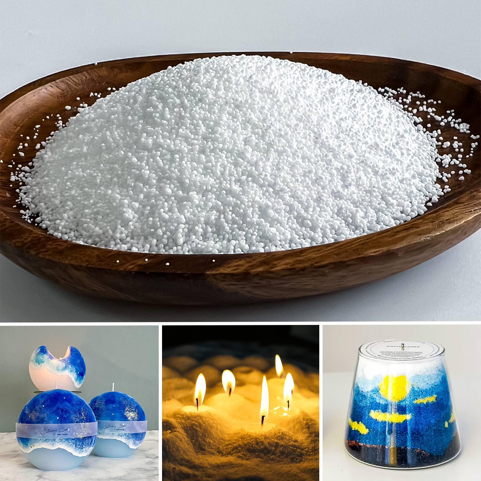 Candle Supplies Storage - 500g-1kg Sand Wax Ice Flower Wax
