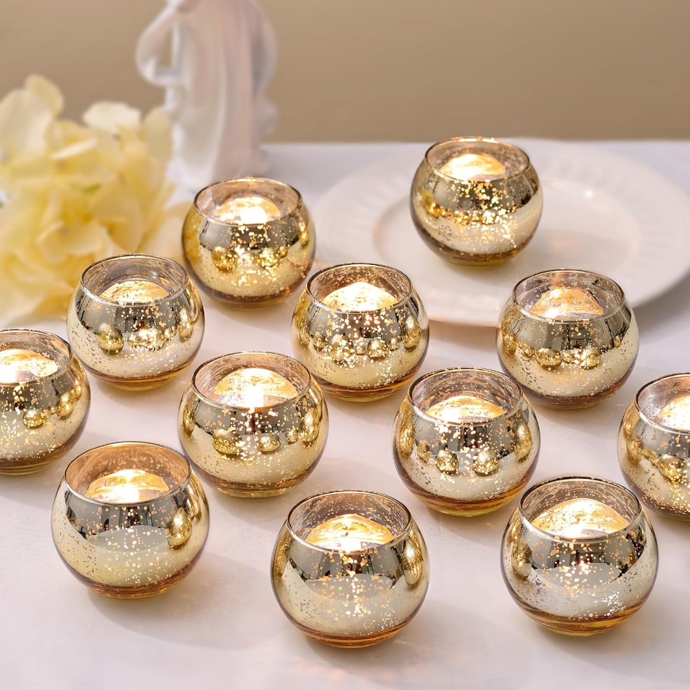 Candle Glass Supplies - 6/12Pcs Glass Candle Holders Bluk Wedding