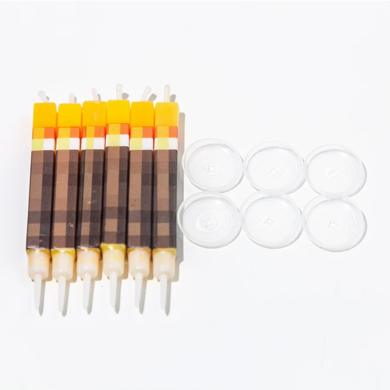 6pcs Pixel Torch Birthday Cand - Candle Supplies Video avis et prix