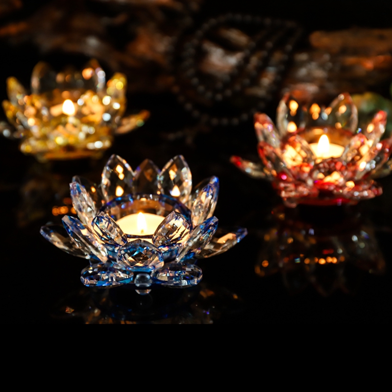 Handcrafts Crystal Lotus Flowe - Candle Glass Supplies avis et prix