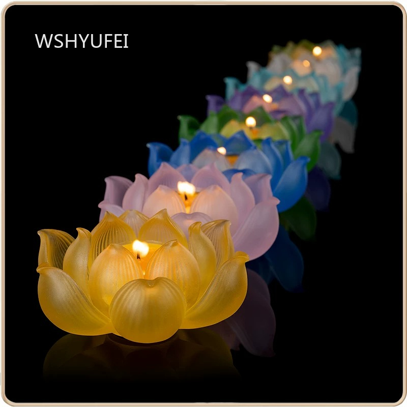 Glass Lotus Candlestick Househ - Candle Glass Supplies avis et prix
