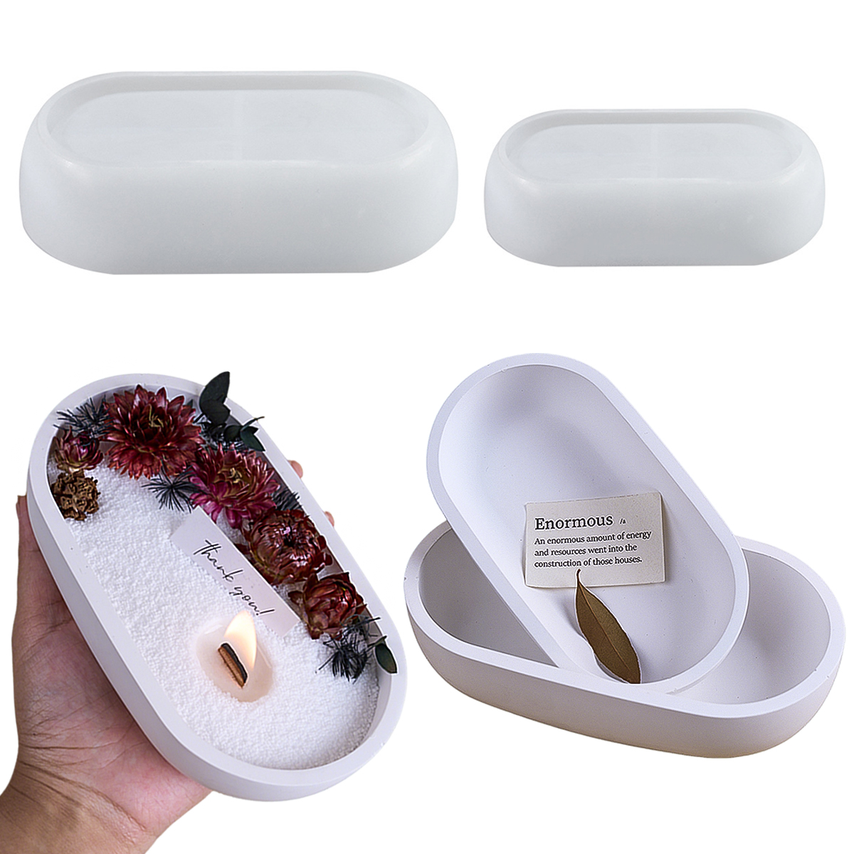 Boat Shape Bowl Silicone Concr - Candle Vessel Supplies avis et prix