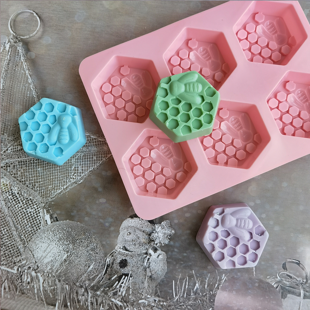 Silicone Hexagonal Bee Soap Mo - Candle Supplies Storage avis et prix