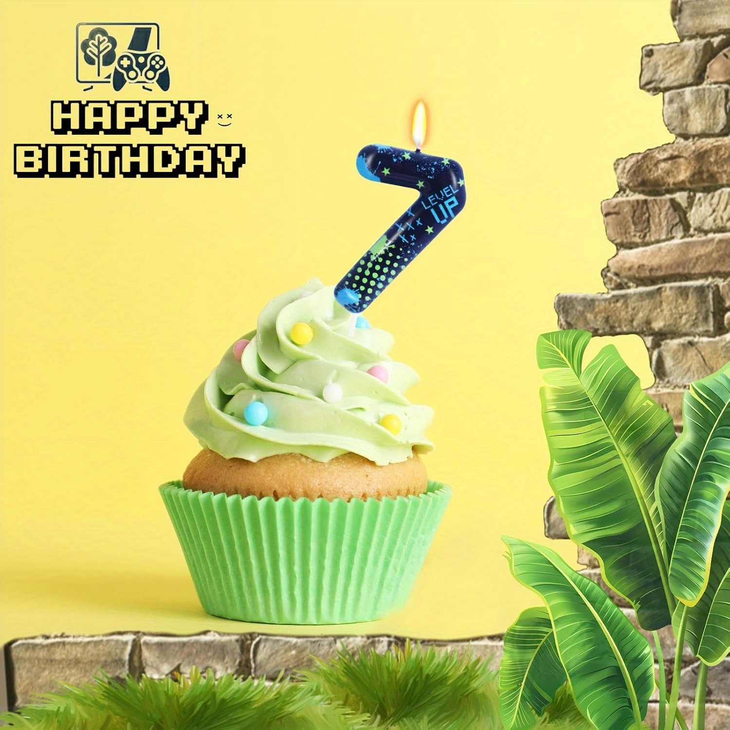 Blue Game Boy 0-9 Birthday Can - Candle Supplies Video avis et prix