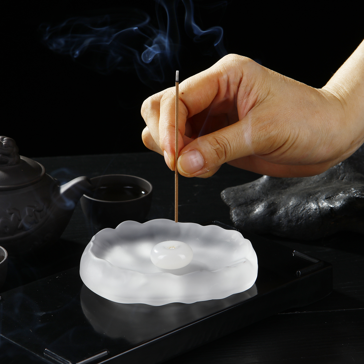 Mini Jade Incense Burner Incen - Candle Glass Supplies avis et prix