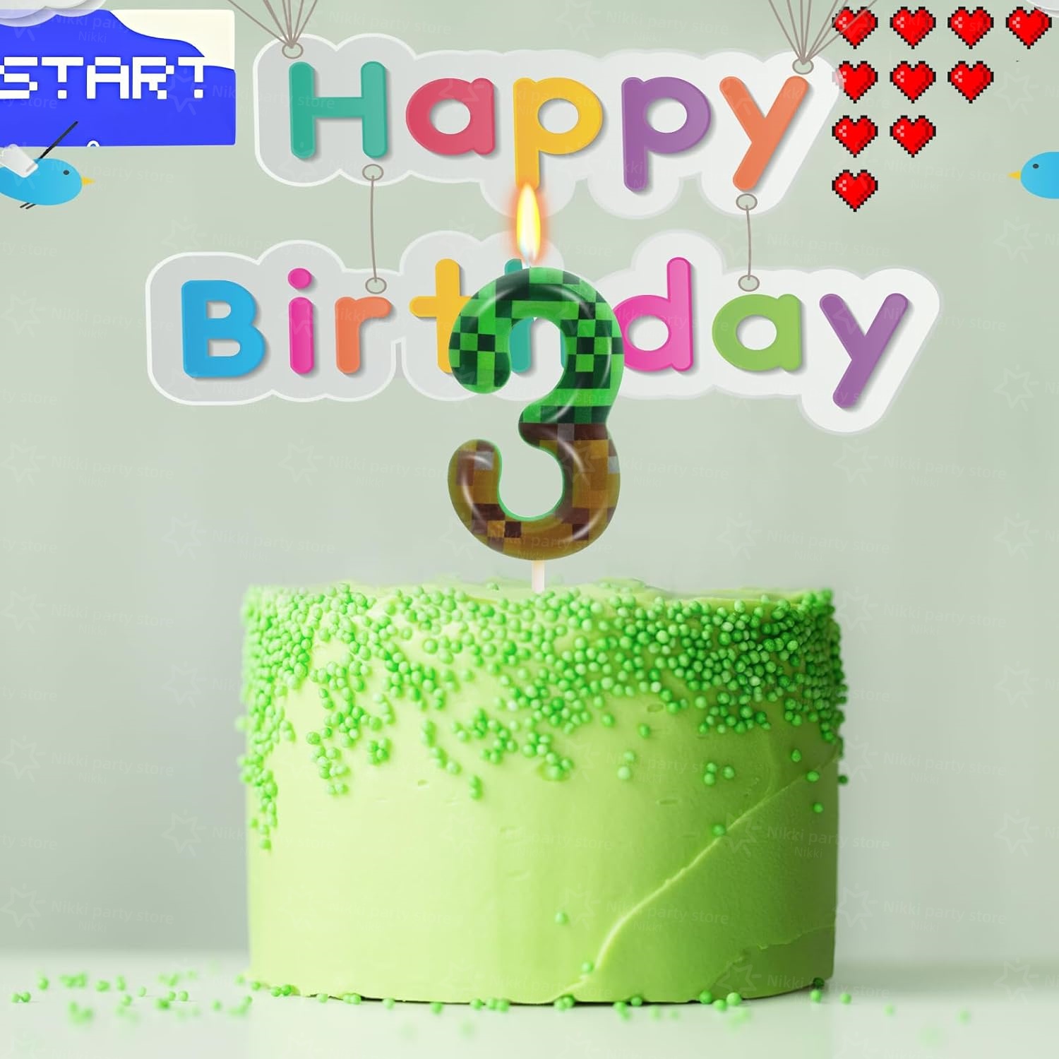 Miner Birthday Candles Birthda - Candle Supplies Video avis et prix