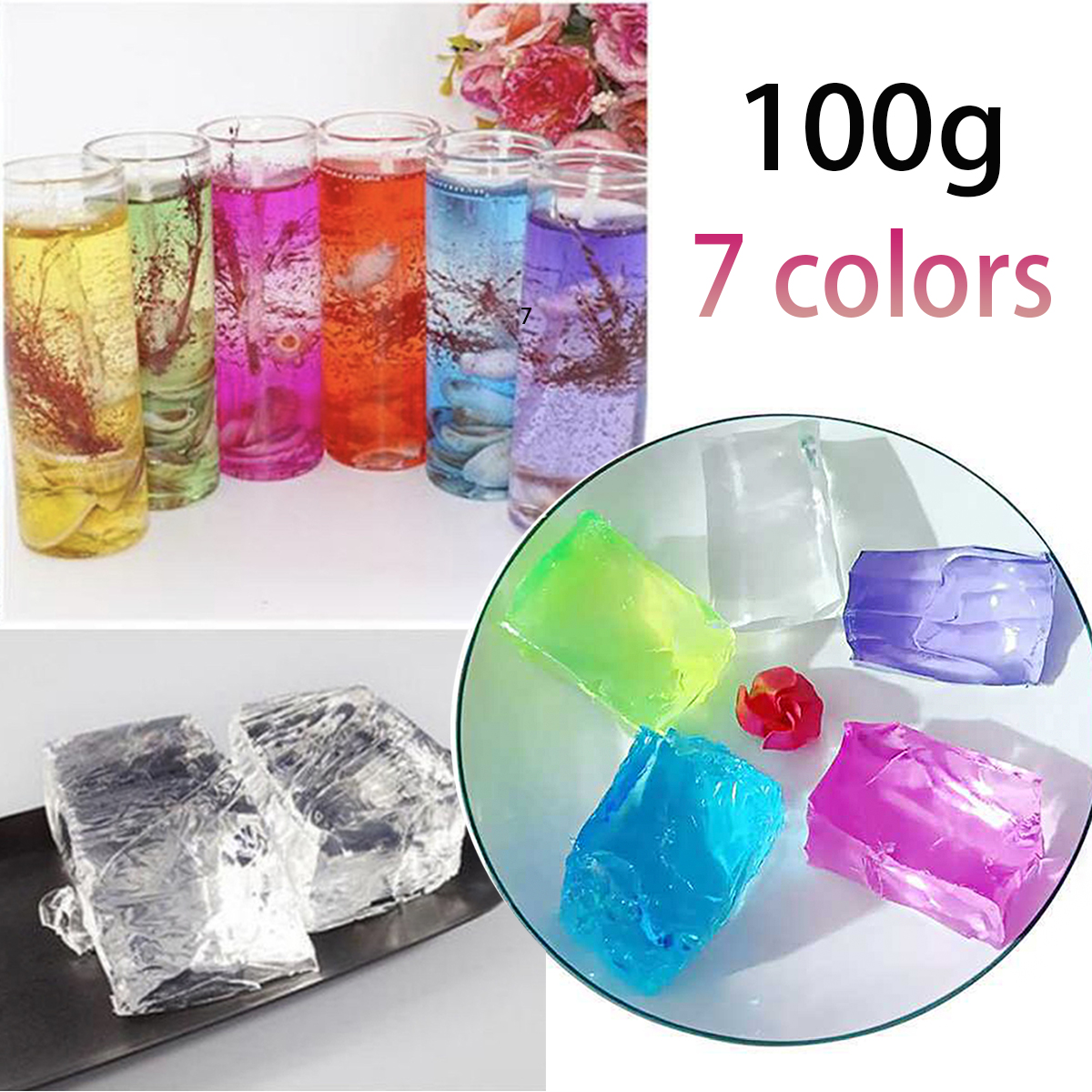 100G 7Colors Jelly Wax DIY Han - Candle Supplies Storage avis et prix