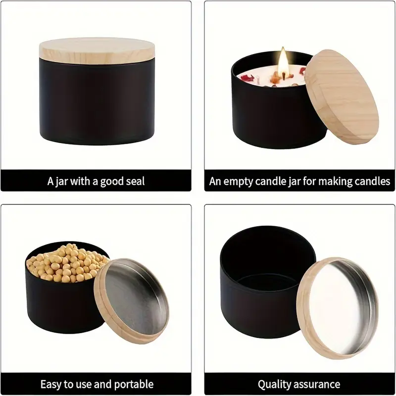 192pcs 8oz Matte Black/white   - Candle Vessel Supplies avis et prix