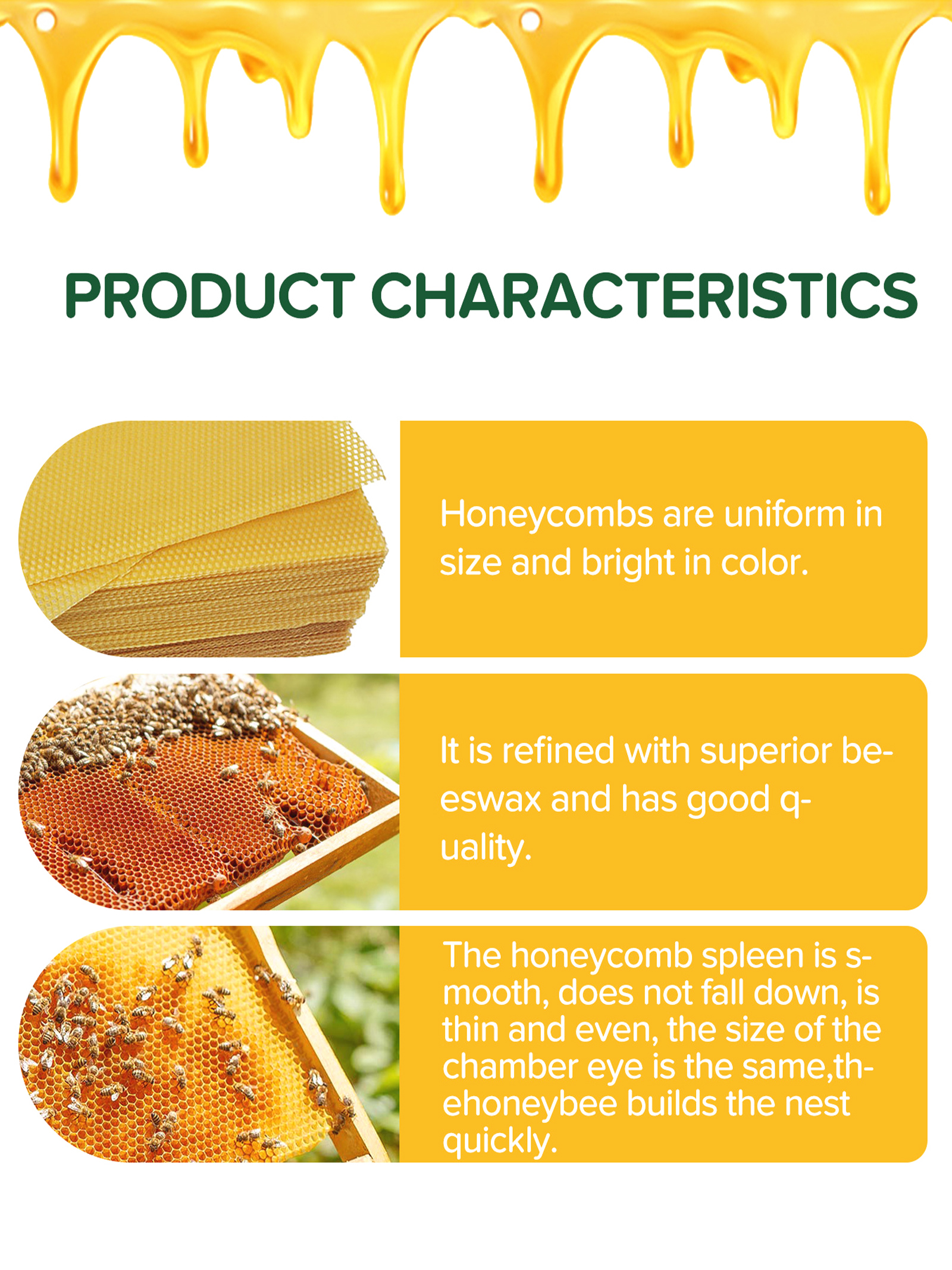 10Pcs Natural Honeycomb Bee Wa - Candle Supplies Storage avis et prix
