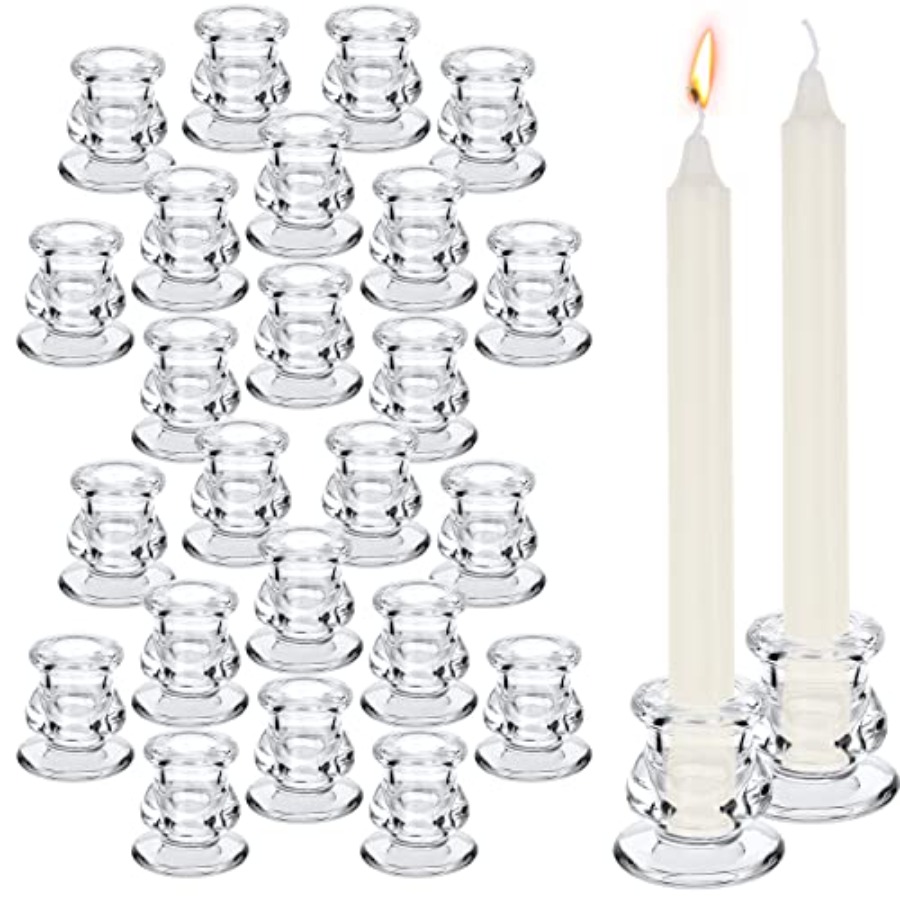 24 Pcs Candlestick Holders Gla - Candle Glass Supplies avis et prix