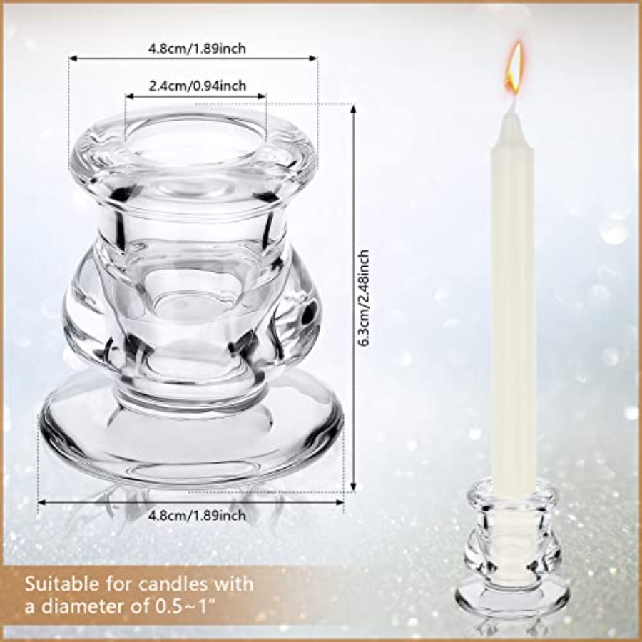 24 Pcs Candlestick Holders Gla - Candle Glass Supplies avis et prix