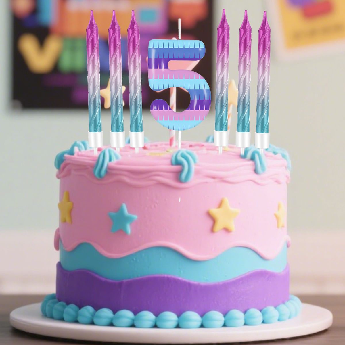 7pcs Video Game Birthday Candl - Candle Supplies Video avis et prix