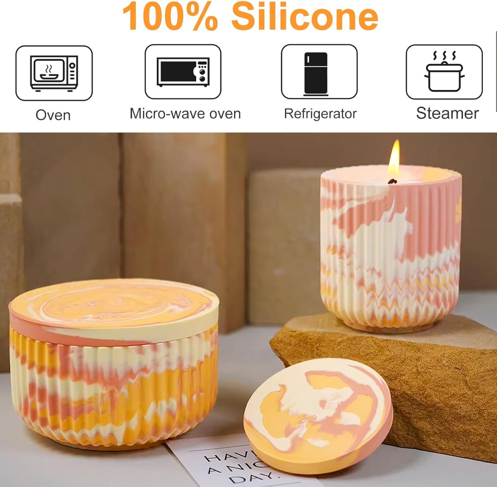Silicone Mold for Striped Roun - Candle Vessel Supplies avis et prix