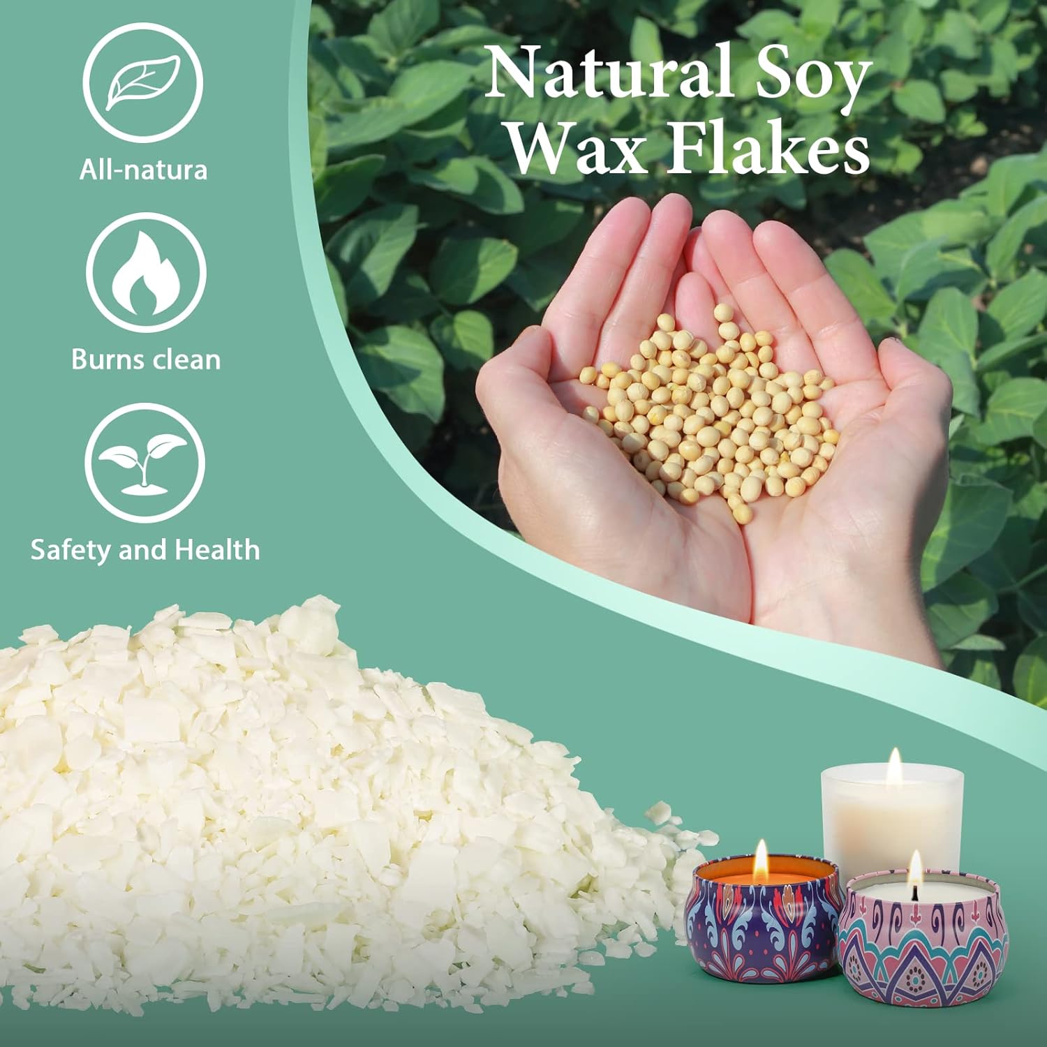 Natural Soy Candle Wax Kit - 2 - Candle Glass Supplies avis et prix