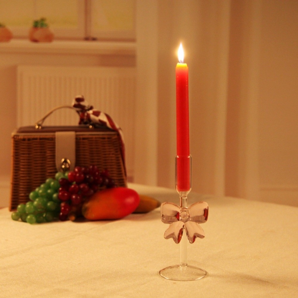Clear Bow Candle Holder Tall G - Candle Glass Supplies avis et prix