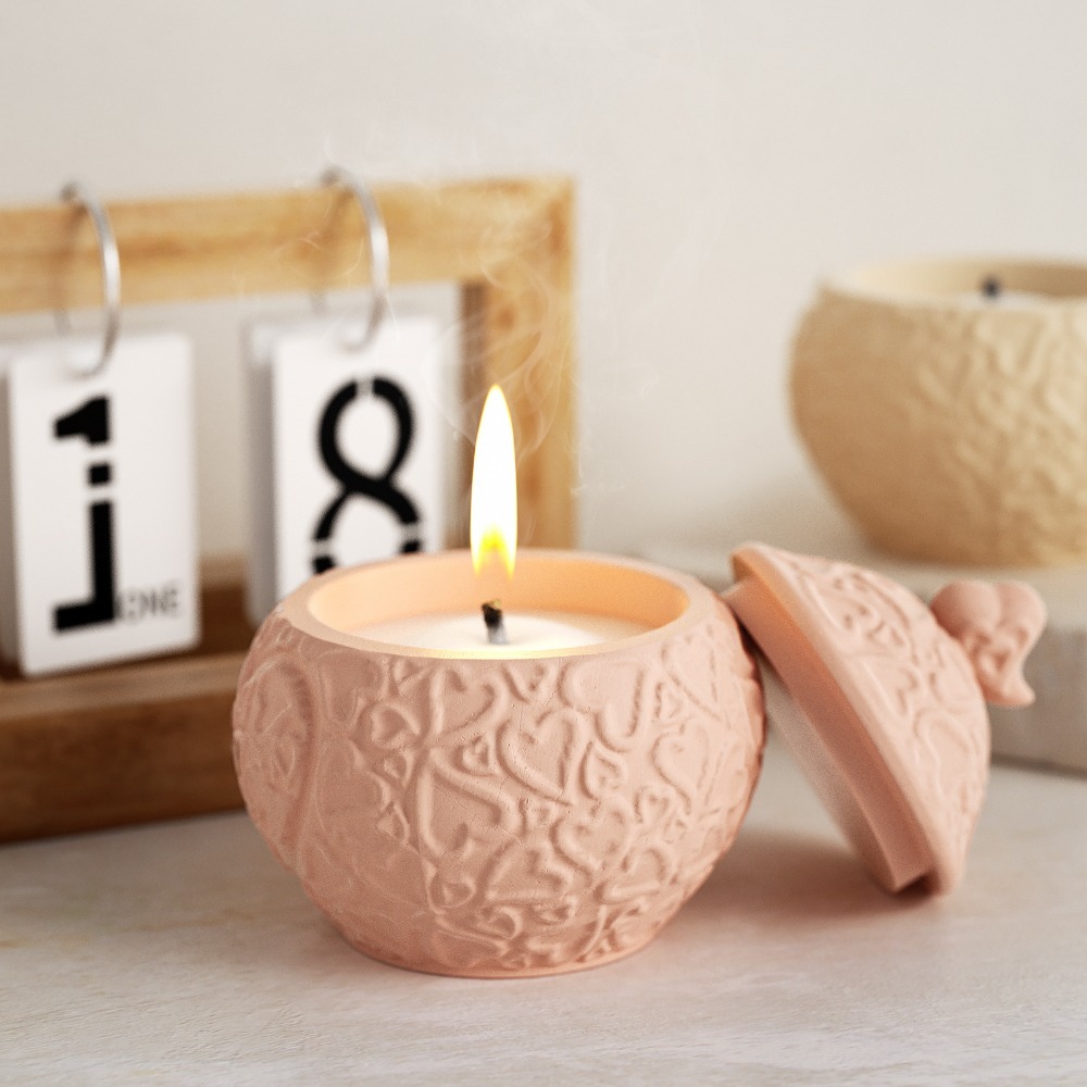 Floral Embossed Storage Box wi - Candle Vessel Supplies avis et prix